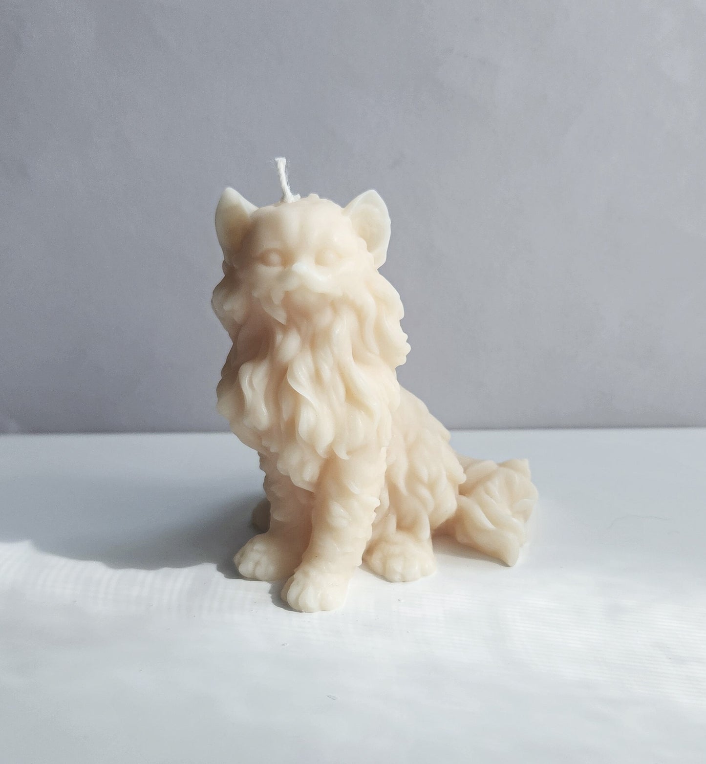 Long Haired Kitty Cat Candle