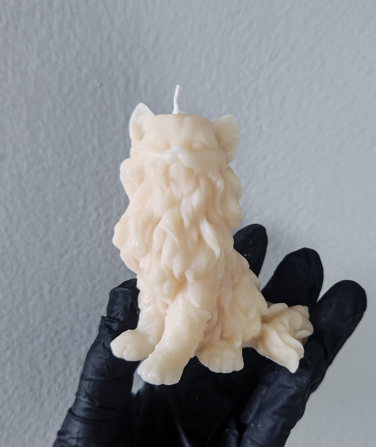 Long Haired Kitty Cat Candle