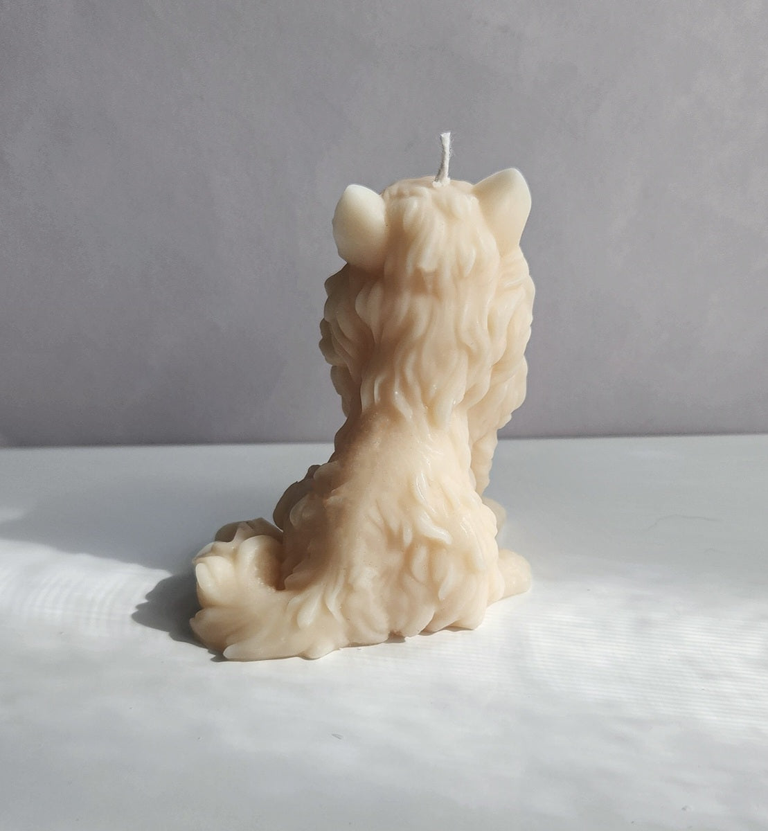 Long Haired Kitty Cat Candle