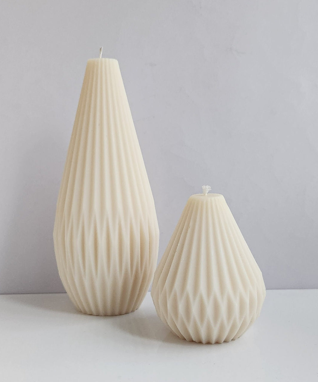 Geometric Pear Pillar Candle (Small)