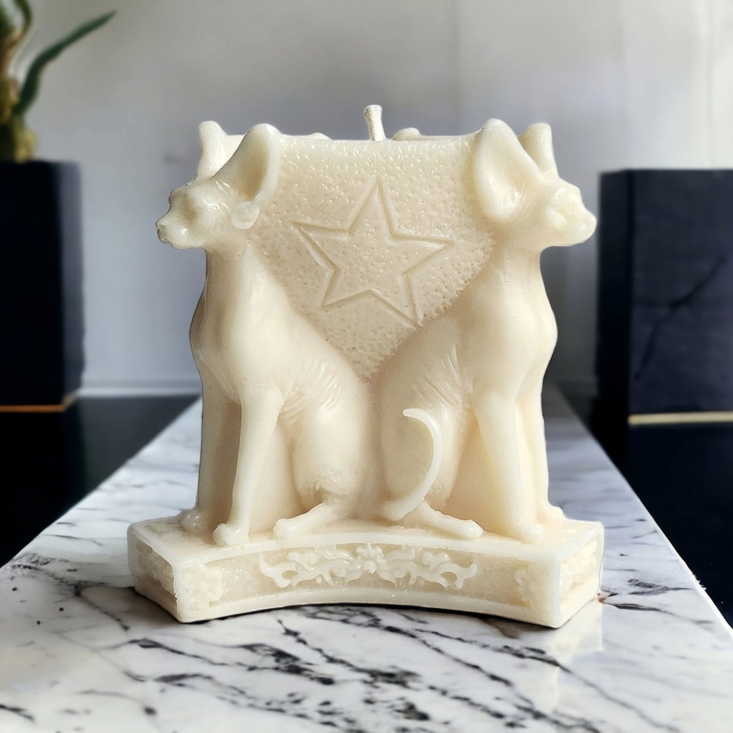 Bastet Celestial Sphinx Cat Trio Goddess Candle