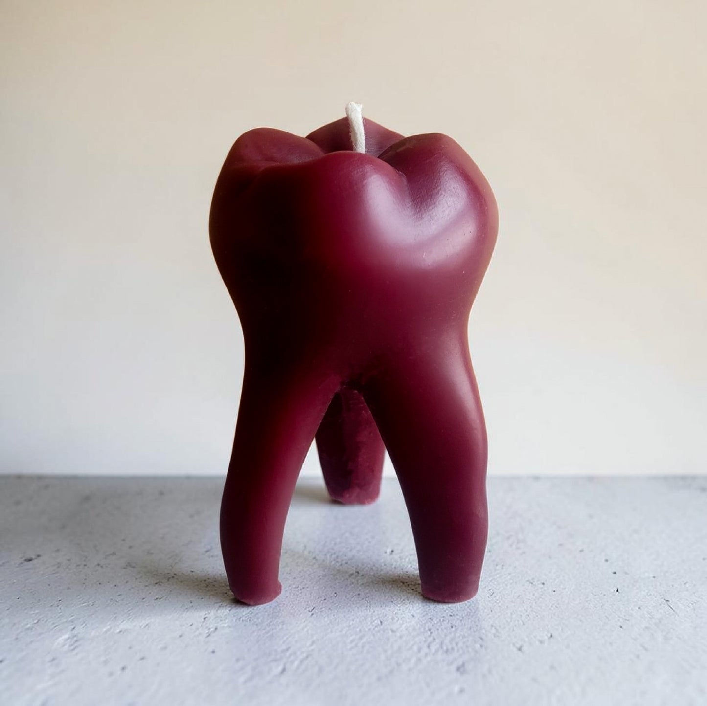 Burgundy Tooth Candle (Large)