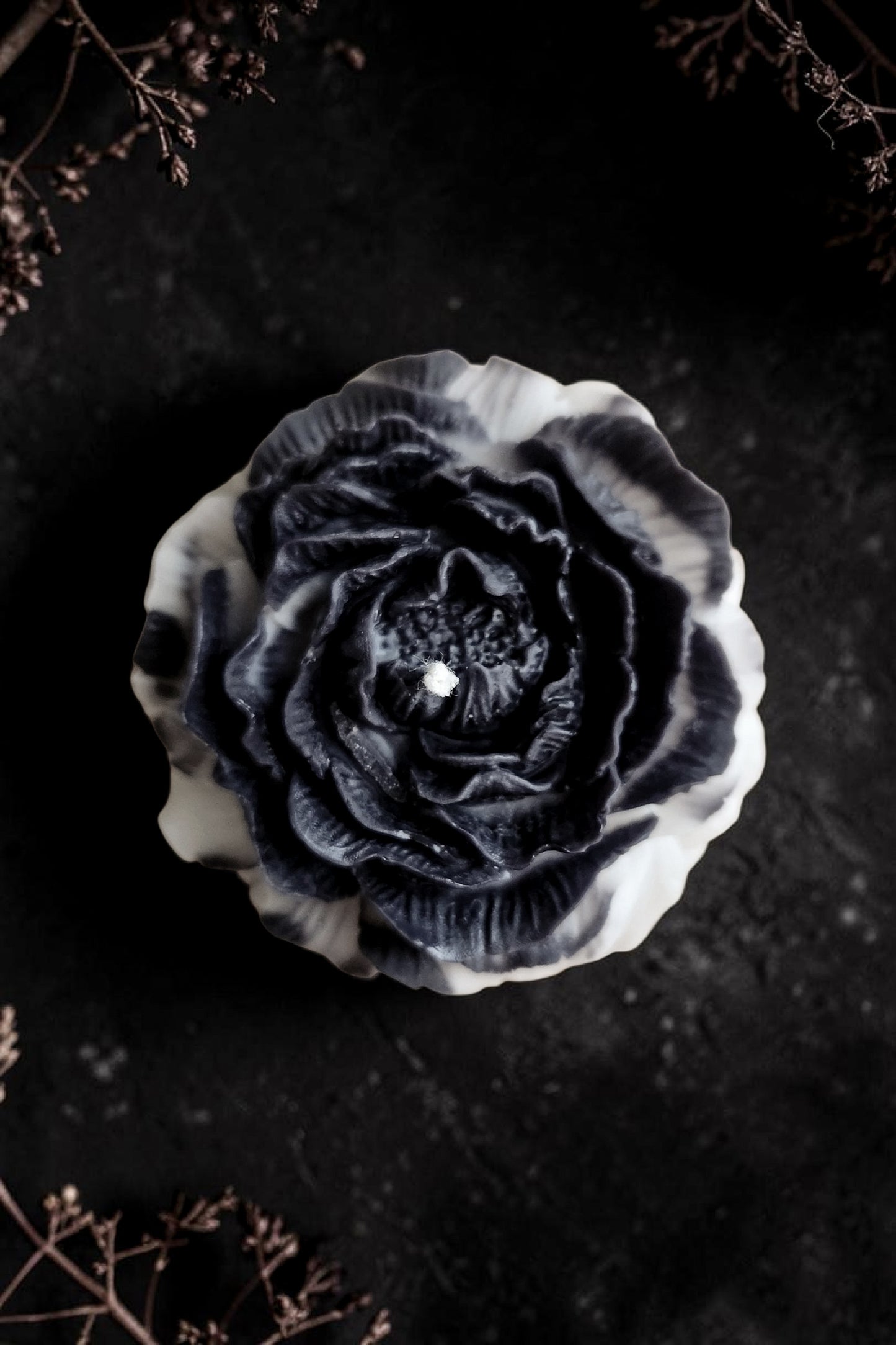 Ink Bloom Peony Candle (Huge)