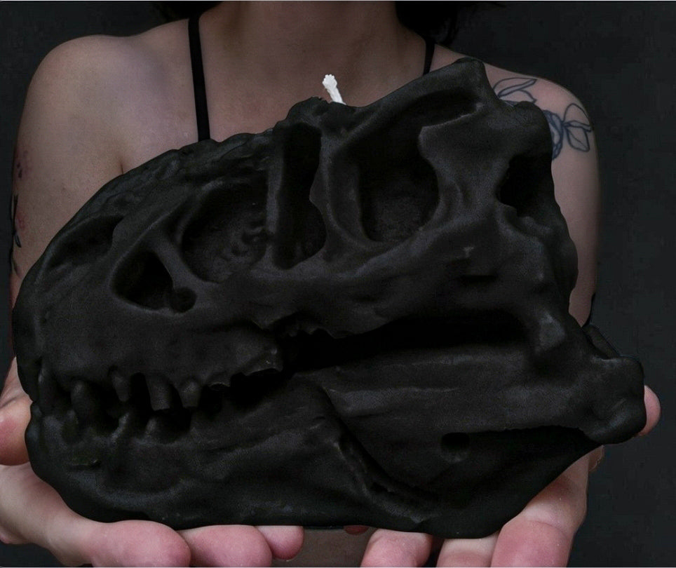 Ancient Roar Nocturne Dinosaur Skull Candle (Huge)