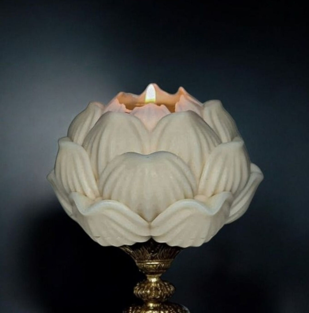 Blooming Lotus Flower Candle (Large)