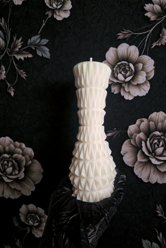 Geometric Vase Pillar Candle (Large)