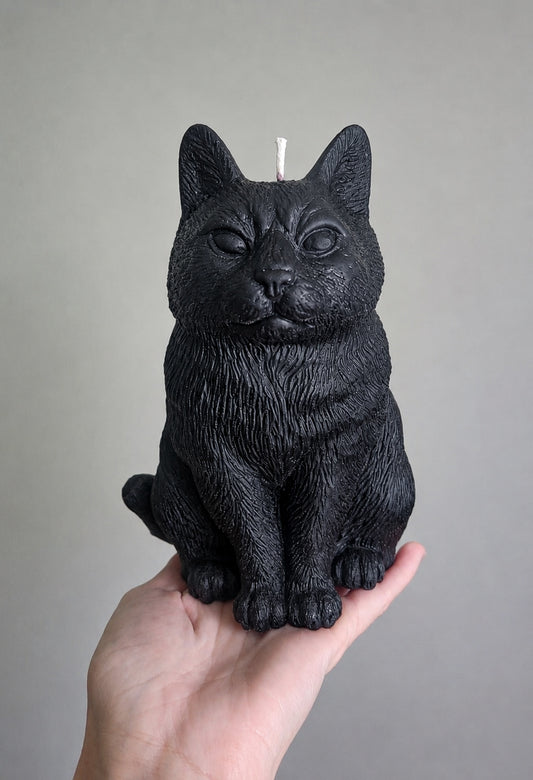 Cuppy the Black Kitty Cat Candle (Large)