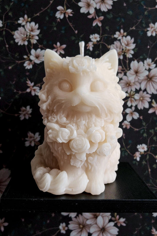 Bloomed in Light Kitty Candle