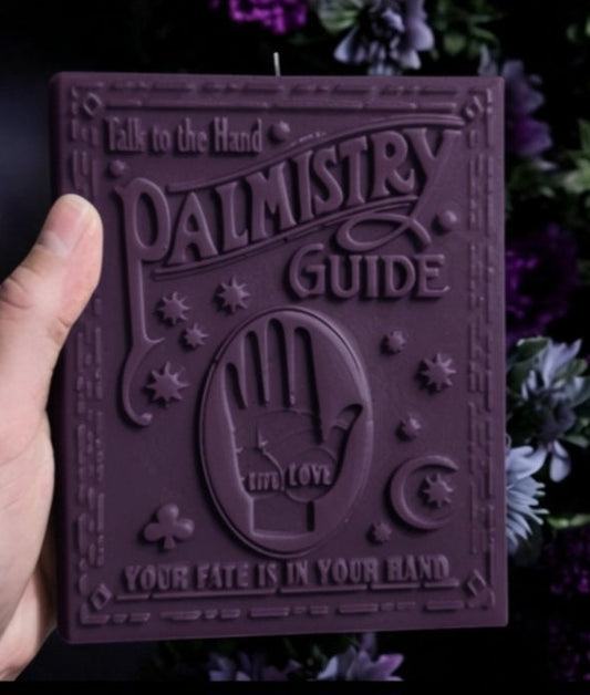 Mystic Palmistry Book Candle (Large)
