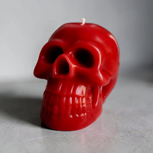 Bleeding Rose Skull Candle