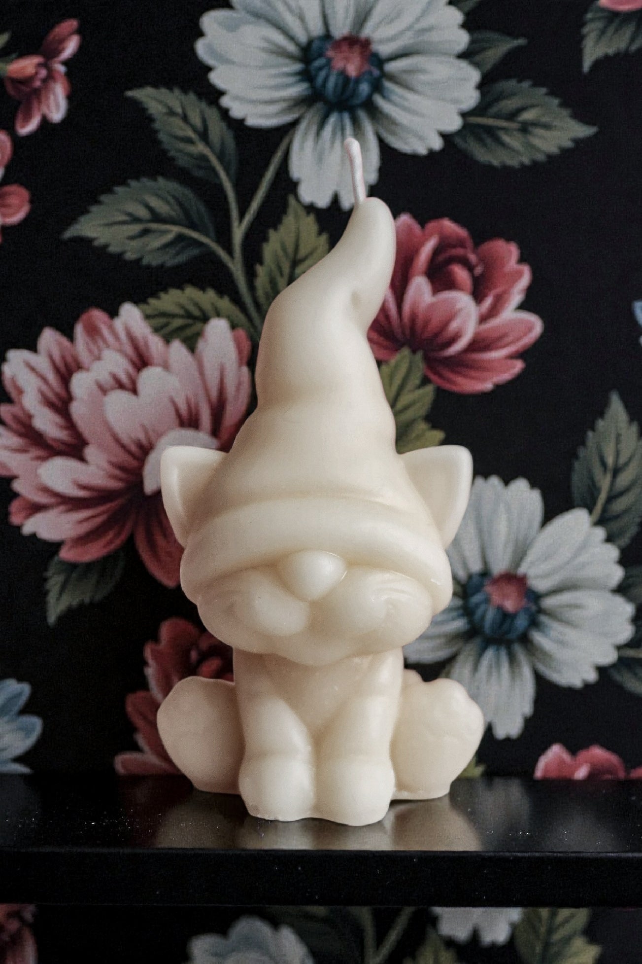 Gnome Whiskers Kitty Cat Candle