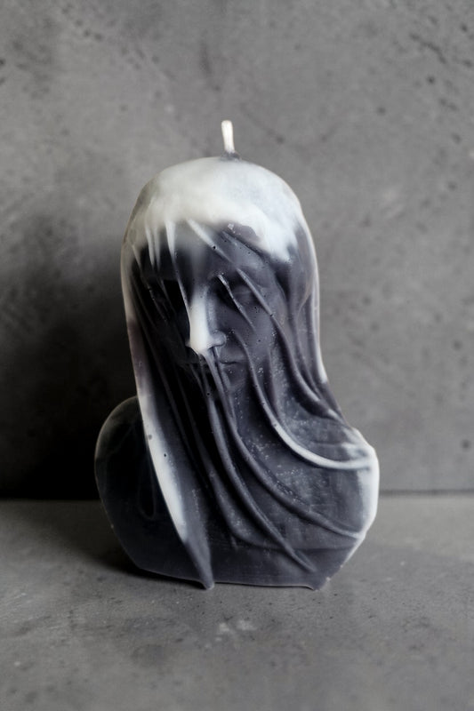 The Marble Veiled Lady Candle (Large)