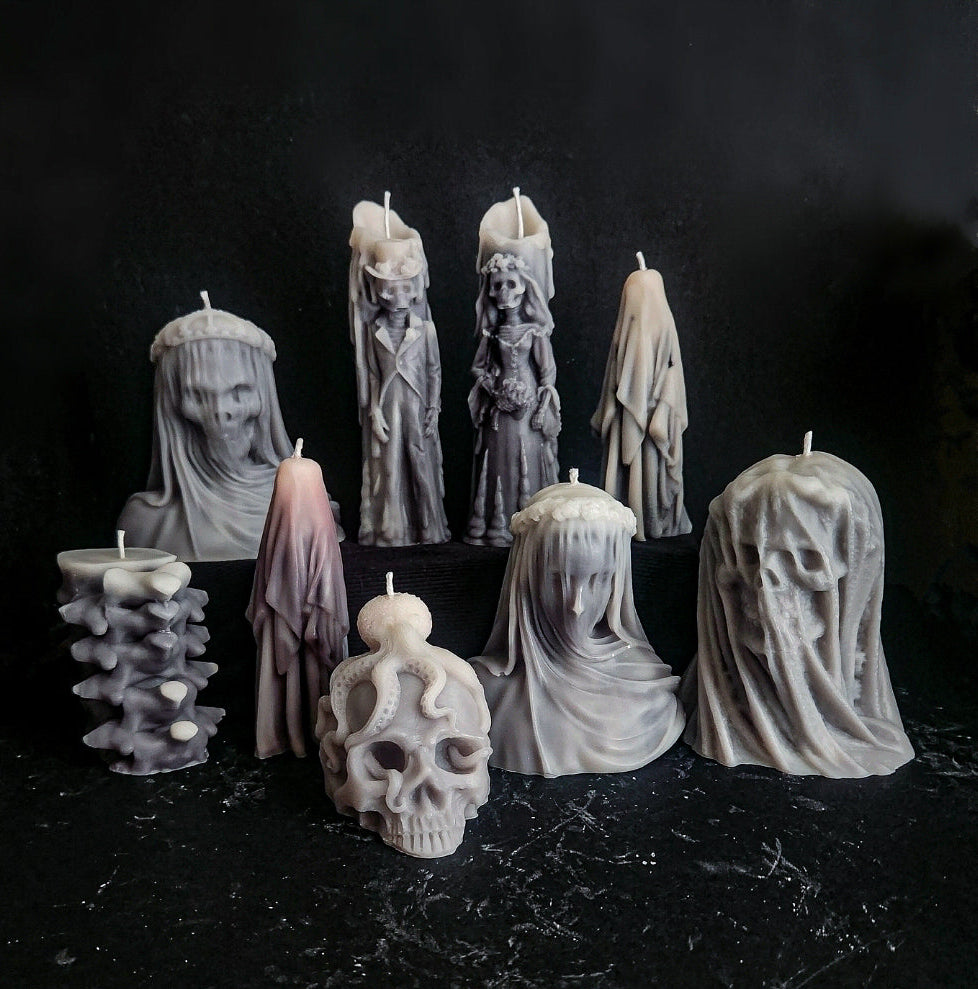 Marble Vertebrae Candle