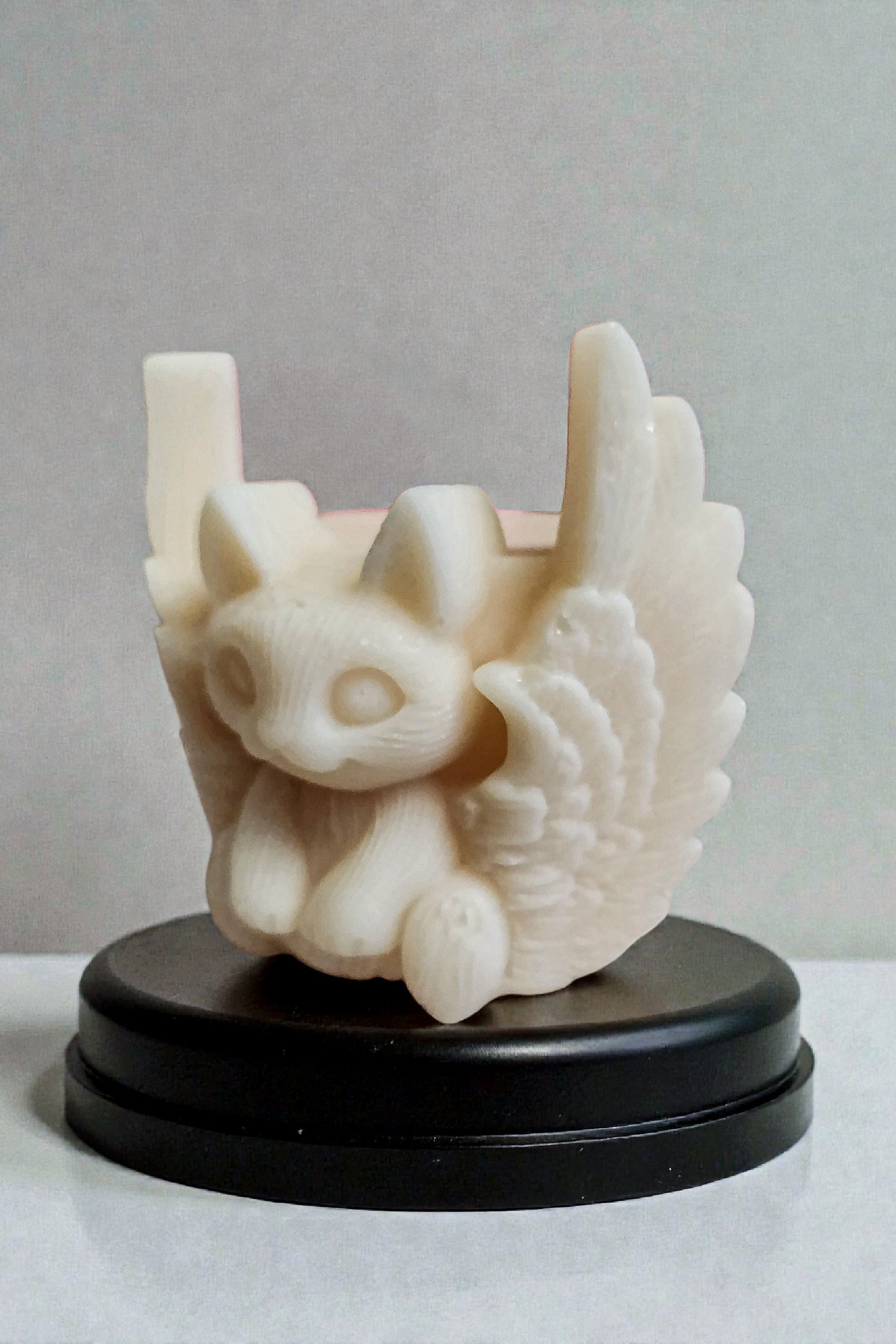 Always Near, Always Loved: Kitty Angel Pillar Candle