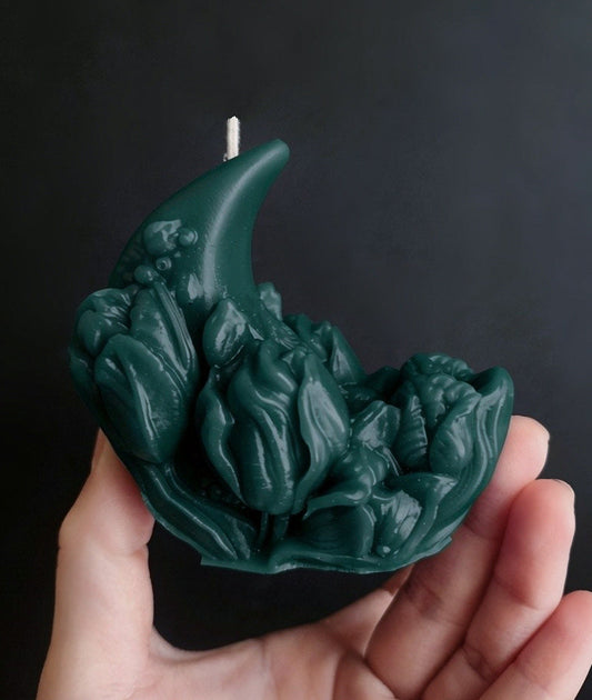 Enchanted Bloom Crescent Candle