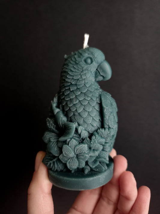 Parrot of Quiet Bloom Candle