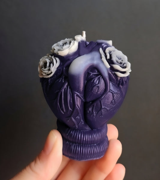 Blooming Heart: Velvet Hex Candle