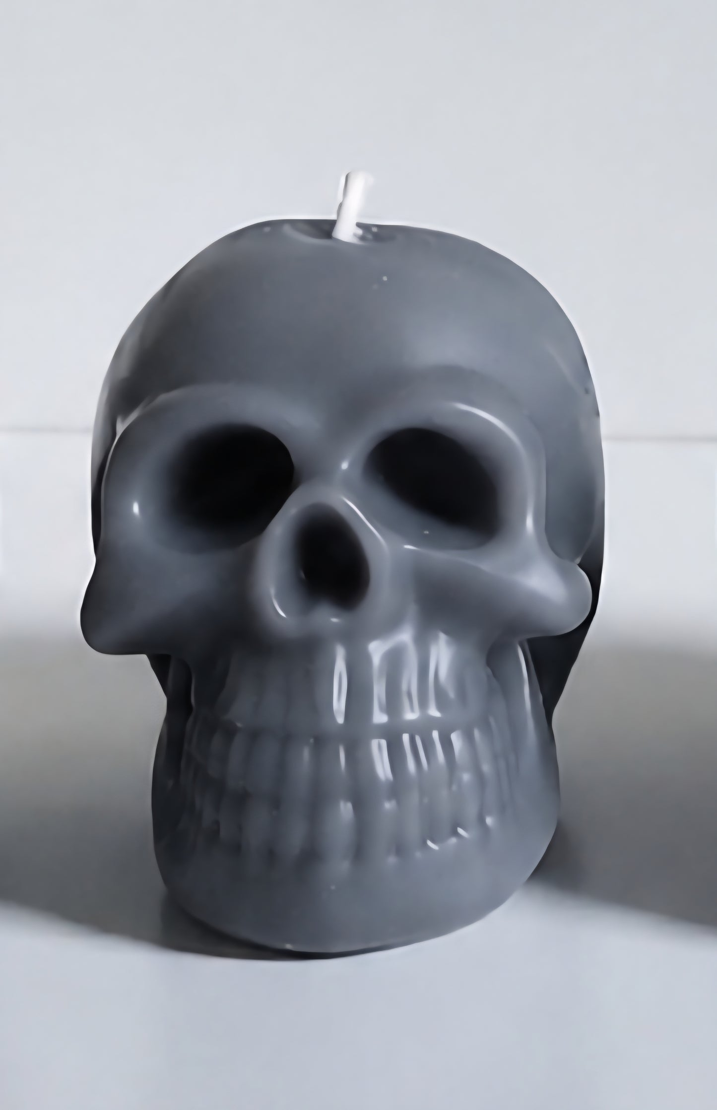 Mourning Stone Skull Candle