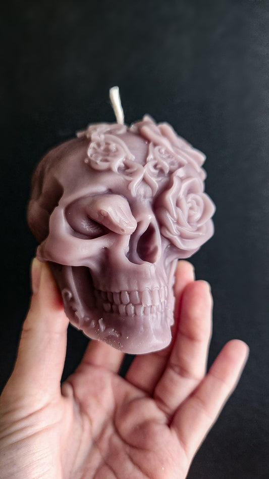 Twilight Bones, Serpent Bloom Skull Candle