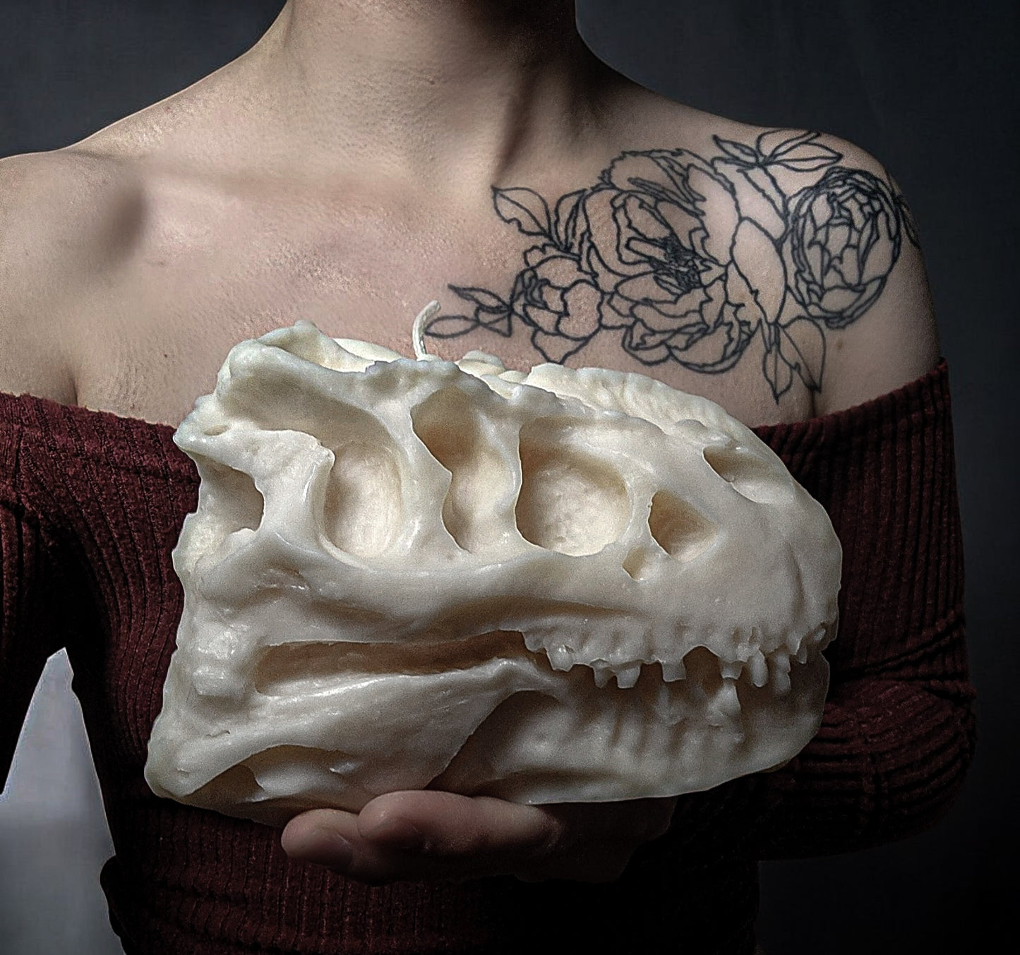 Ancient Roar Dinosaur Skull Candle (Huge)