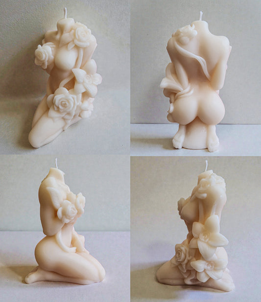 Veiled in Petals Lady Candle