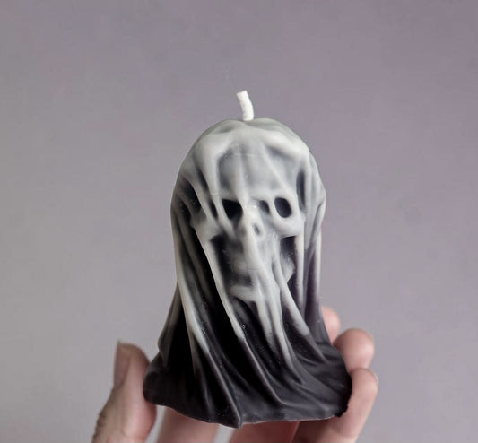 Veiled in Night Skull Candle (Small)