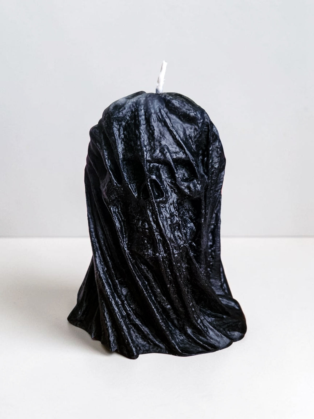 Midnight Veiled Skull Candle (Small)
