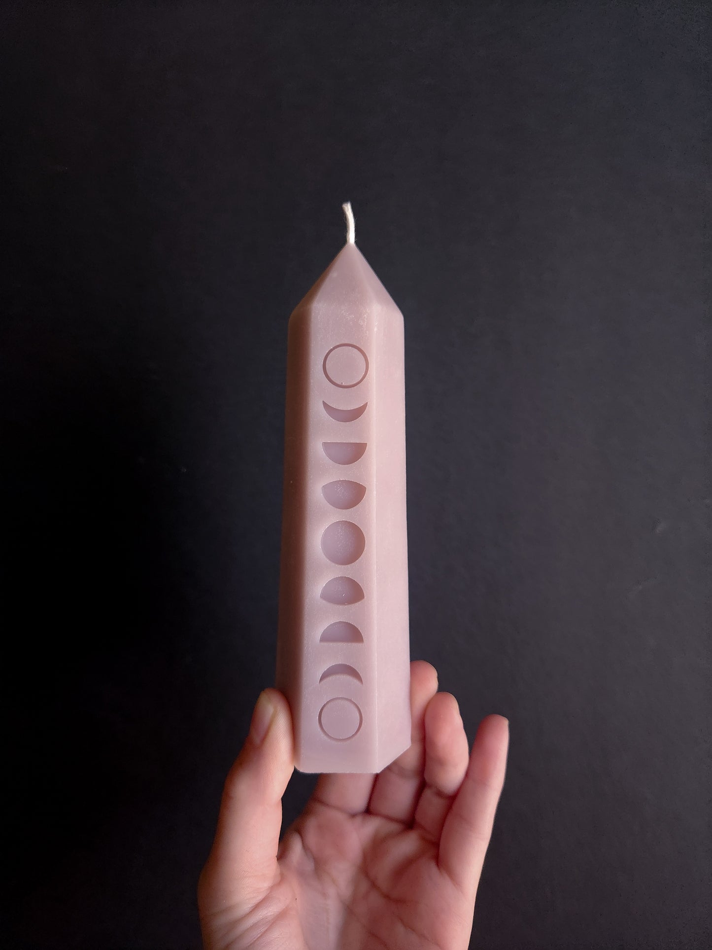 Lavender Mist Moon Phase Tower Candle (Double Sided) ( Large)