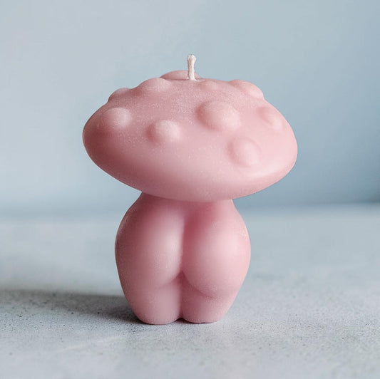 Blush Bloom: Feminine Fungi Goddess Candle