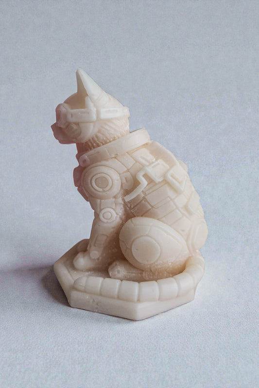 Steel Whiskers Kitty Candle