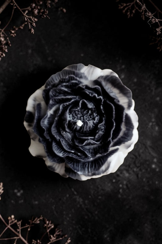 Ink Bloom Peony Candle (Huge)