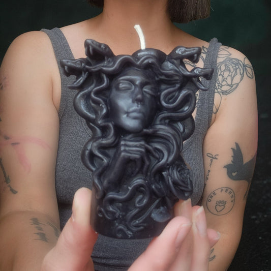 Medusa the Midnight Serpent Candle