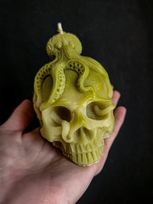 Wicked Waters Octopus Skull Candle