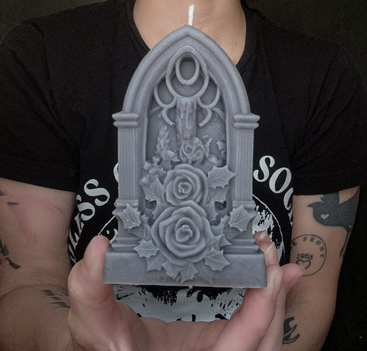 Resting Petals Tombstone Candle