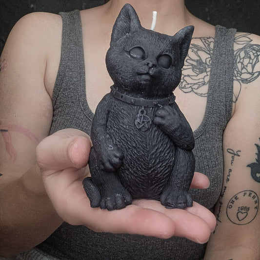 Pentagram Void Kitty Candle