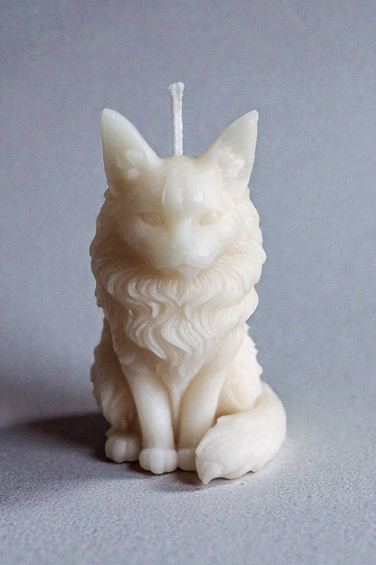 Maine Coon Cat Candle