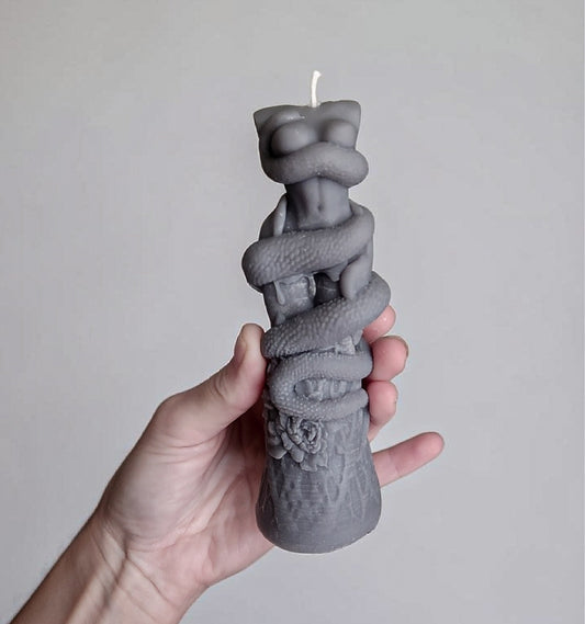 Medusa's Garden of Stone Candle