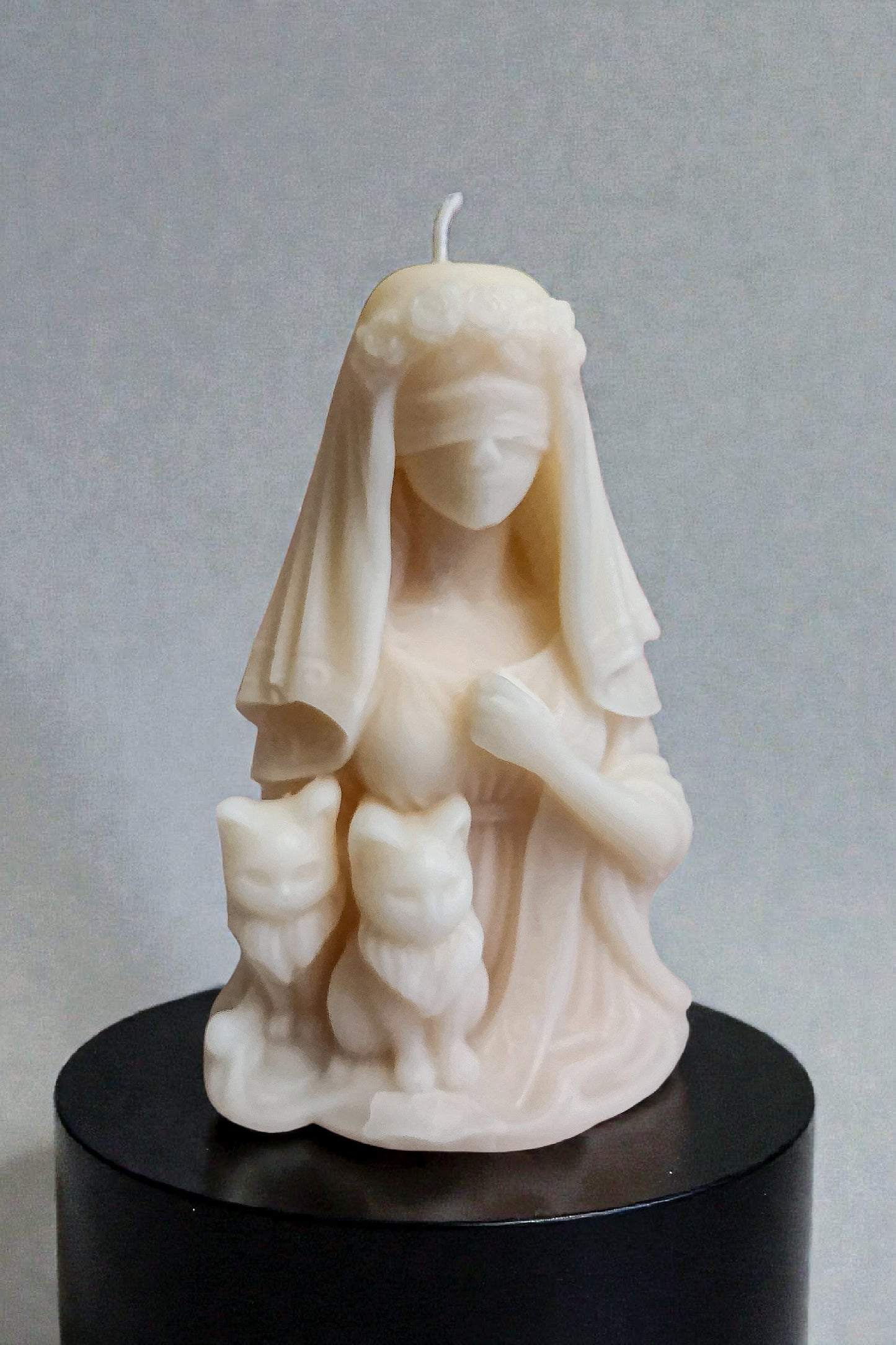 Veiled Guardian of Cats Candle