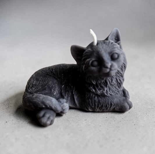 Nuggies Noir Ragdoll Kitty Cat Candle