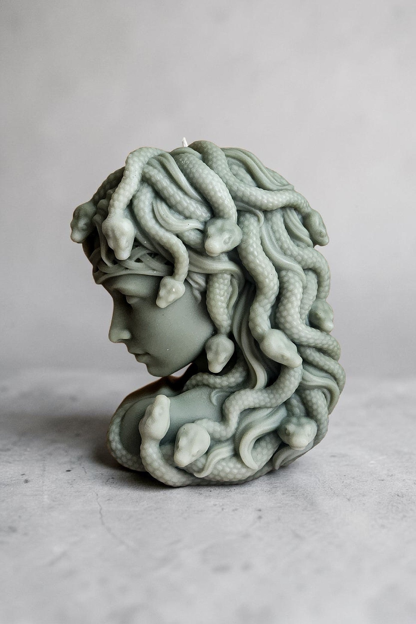 Medusa's Gaze: Serpentine Green Candle (Large)
