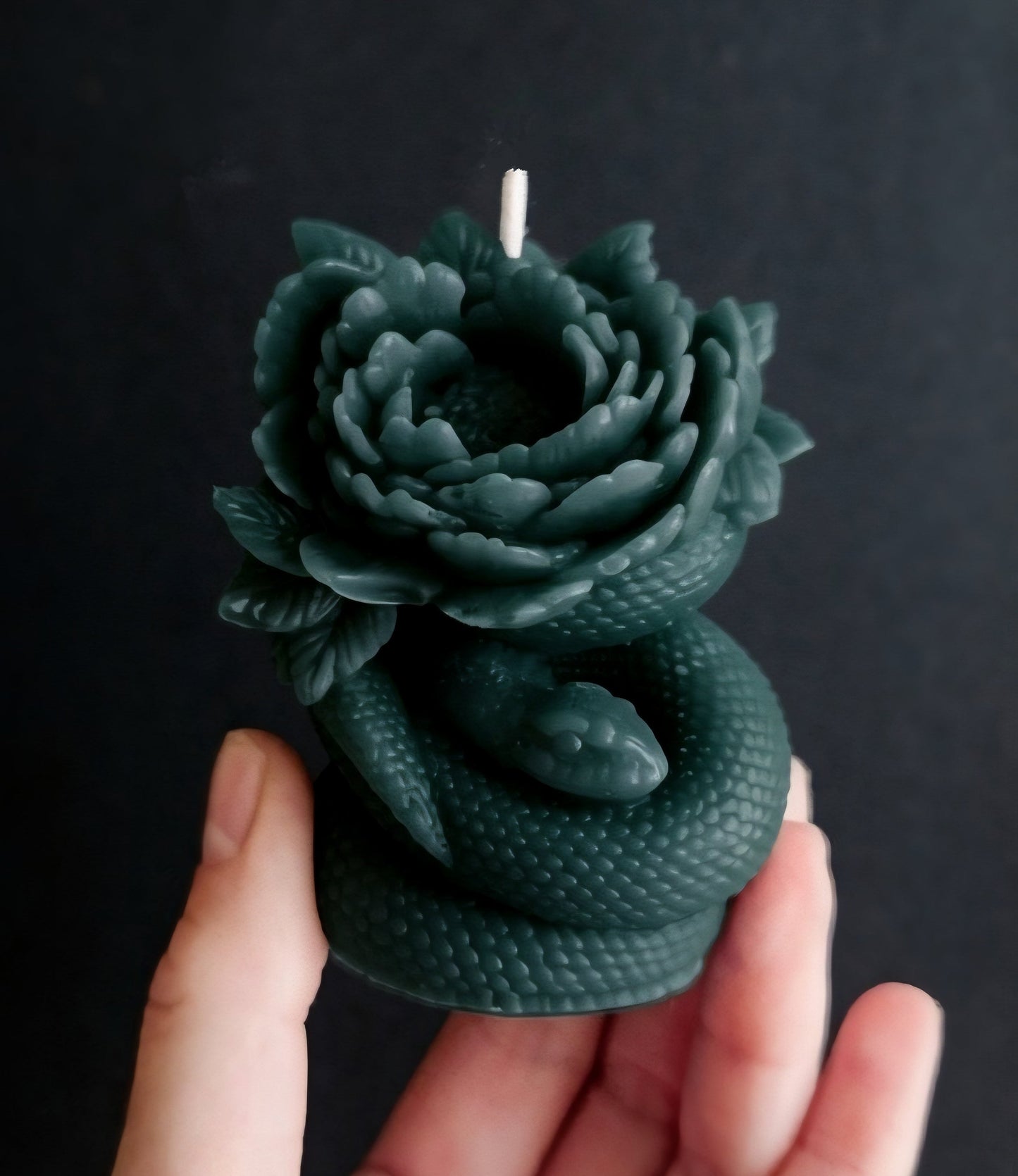 Camellia Snake Candle