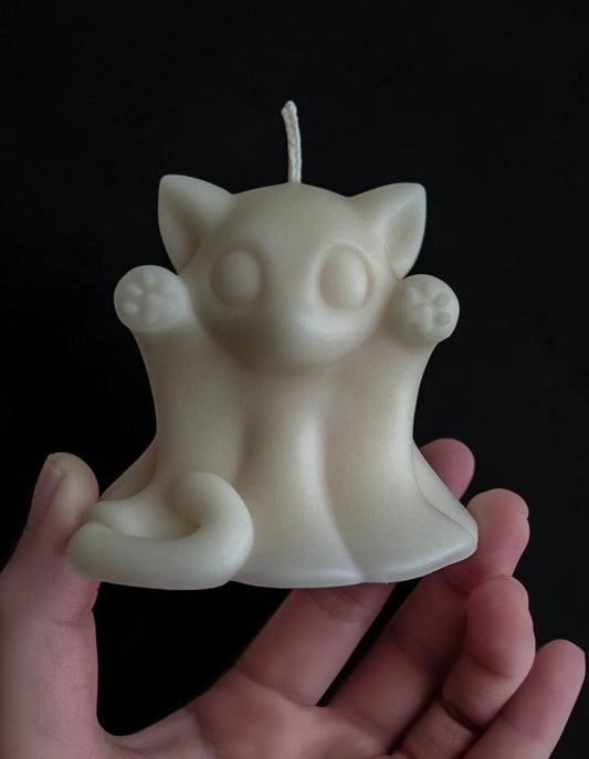 Ghostly Beans Kitty Candle
