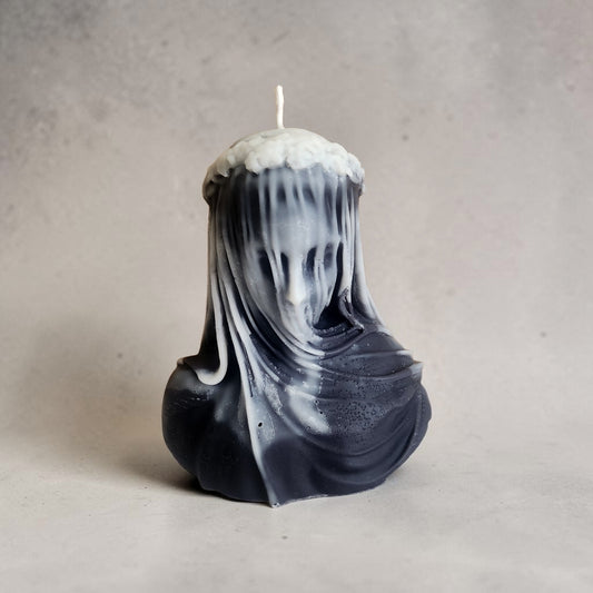 Veiled Marble Maiden Candle (Small)
