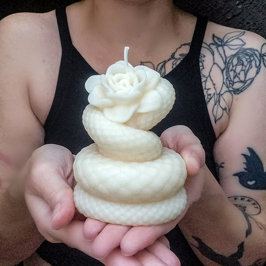 Medusa's Serpent Rose Candle