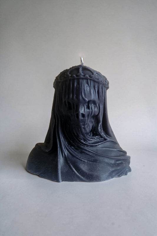 Crown of Shadows Midnight Death Skull Candle (Medium)