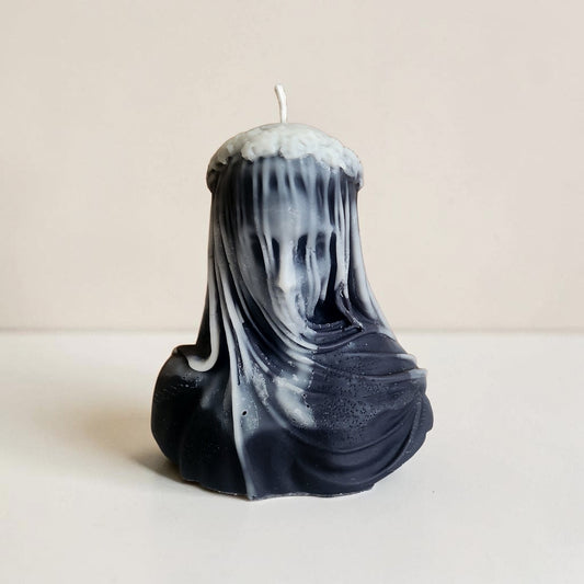 Veiled Marble Maiden Candle (Medium)