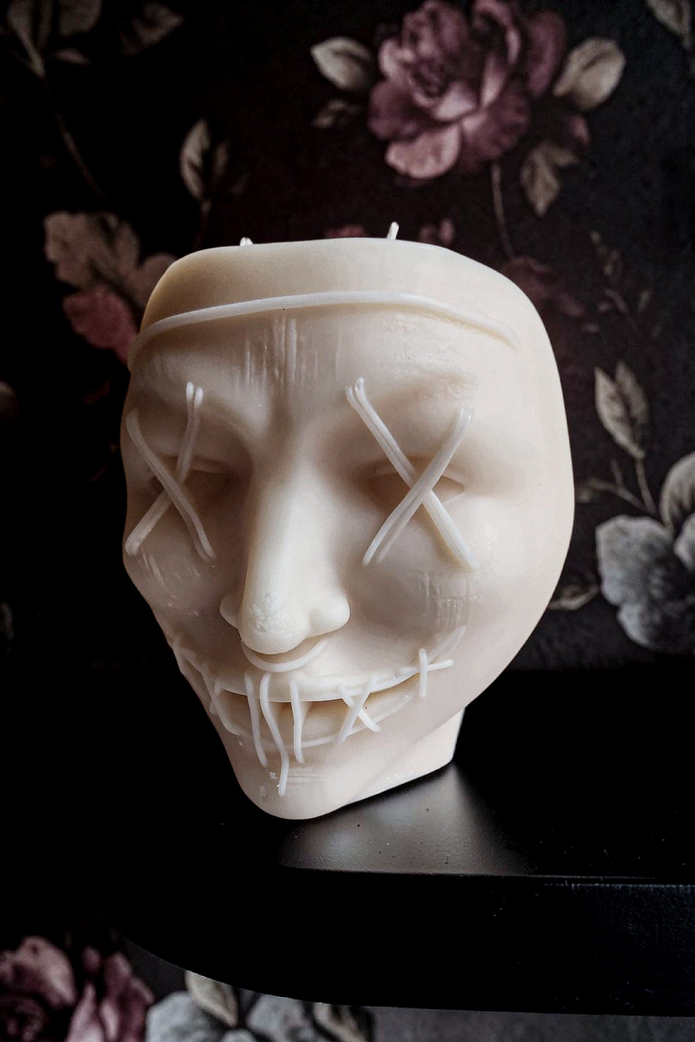Stitched Nightmare Mask Candle (Large)