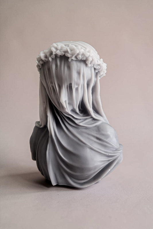 Midnight Mourning: The Veiled Queen Candle (Huge)