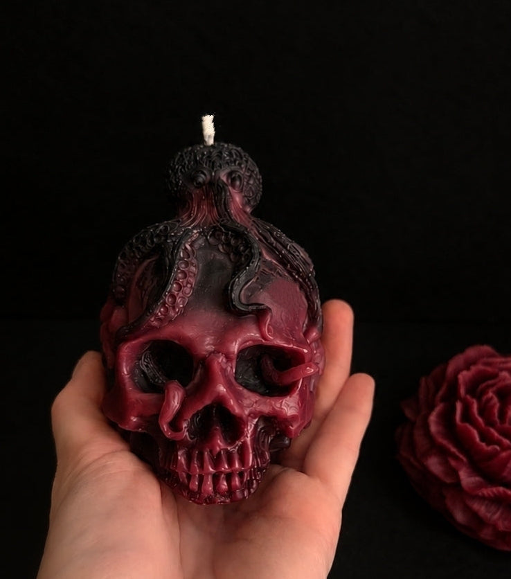 Crimson Tides Octopus Candle