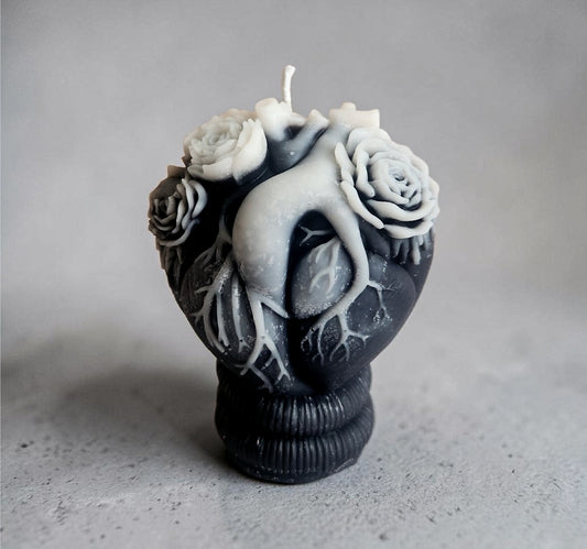 Blooming Ghost Heart Candle